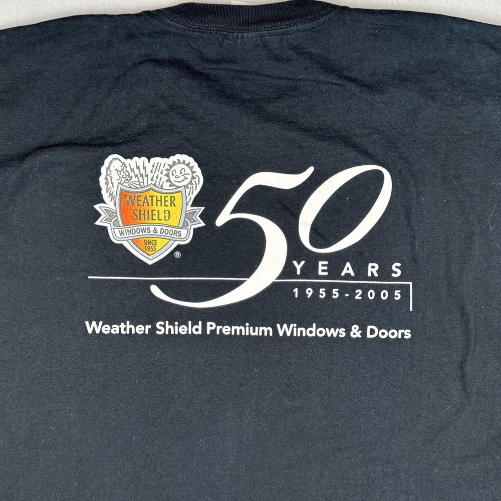 Vintage Y2K Weather Shield T Shirt Size XL 50th Anniversary 2005